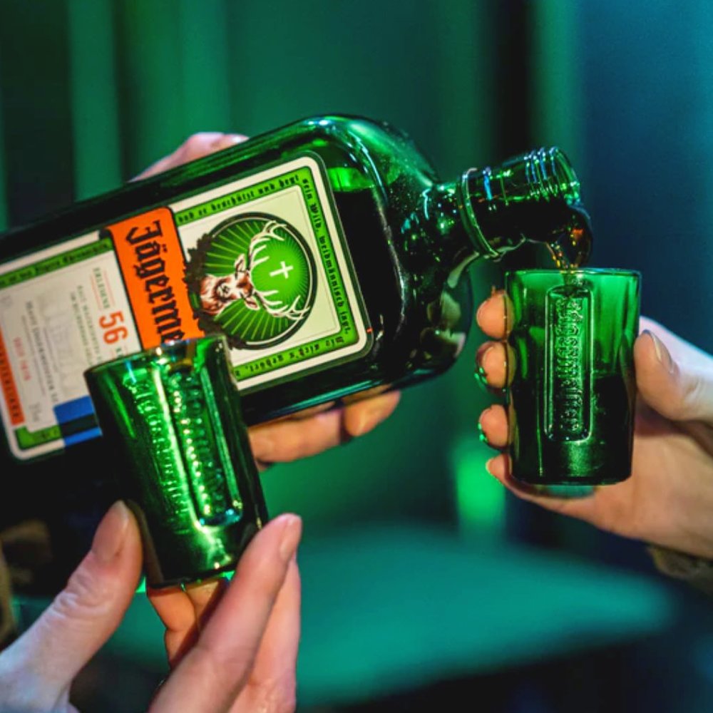 NEW Jagermeister Shot Glass Green 2PK